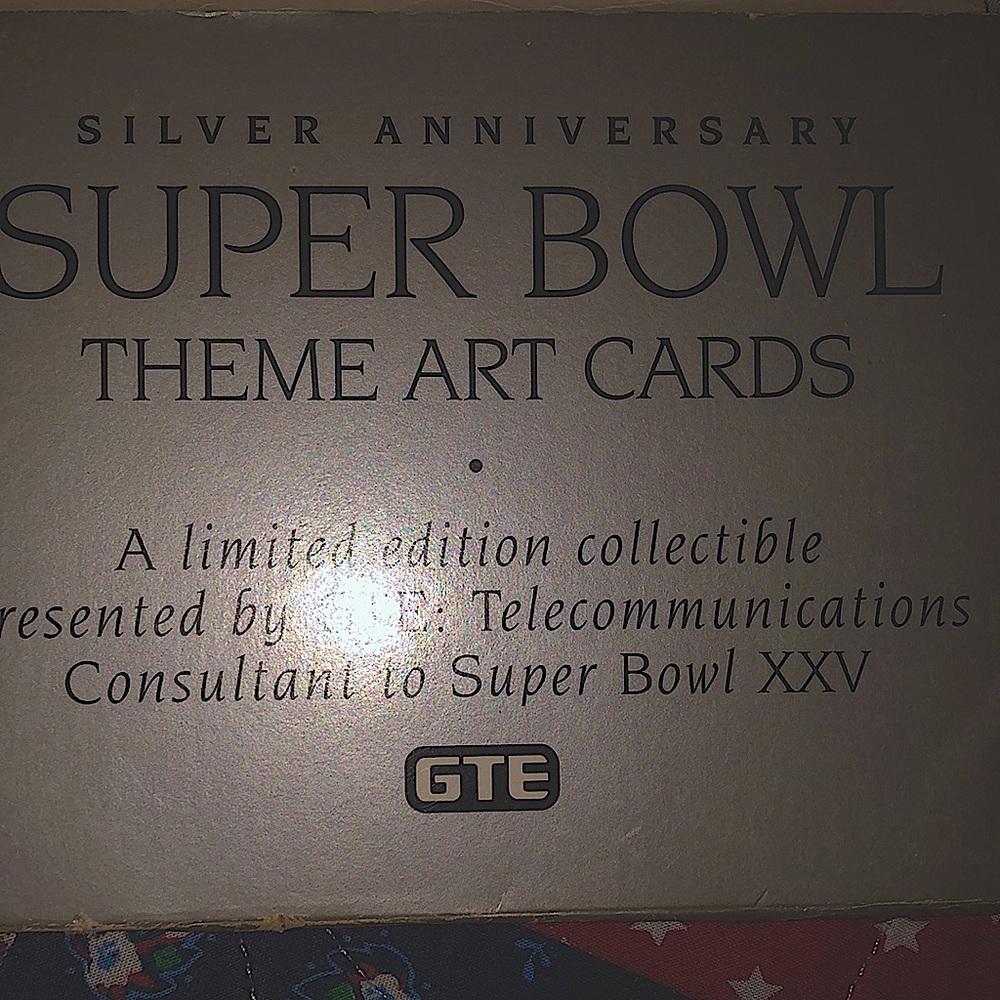 Super Bowl XXV Limited edition theme art cards